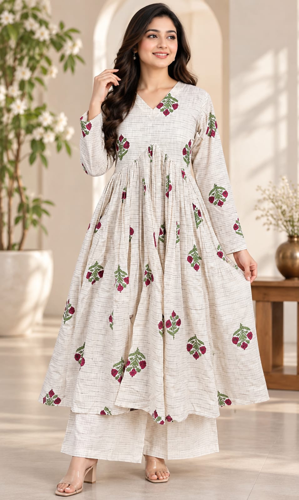 TWO PIECE ANARKALI STYLE (RS 1295 PER PIECE) (BUNDLE OF 6) (XS,S,M,L,XL,XXL)