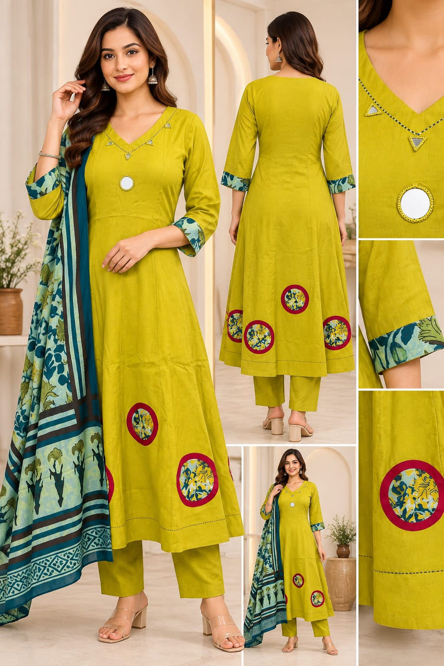 YELLOW 3 PC STYLE (RS 1695 PER PIECE) (BUNDLE OF 5) (M,L,XL,2XL,3XL)