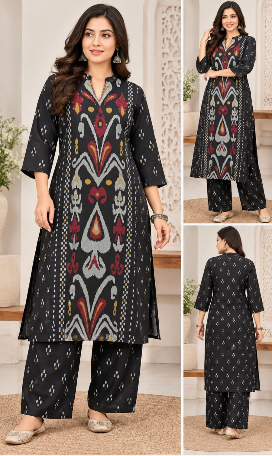 BLACK TWO PC SET (RS 1095 PER PIECE) (BUNDLE OF 5) (M-3XL)