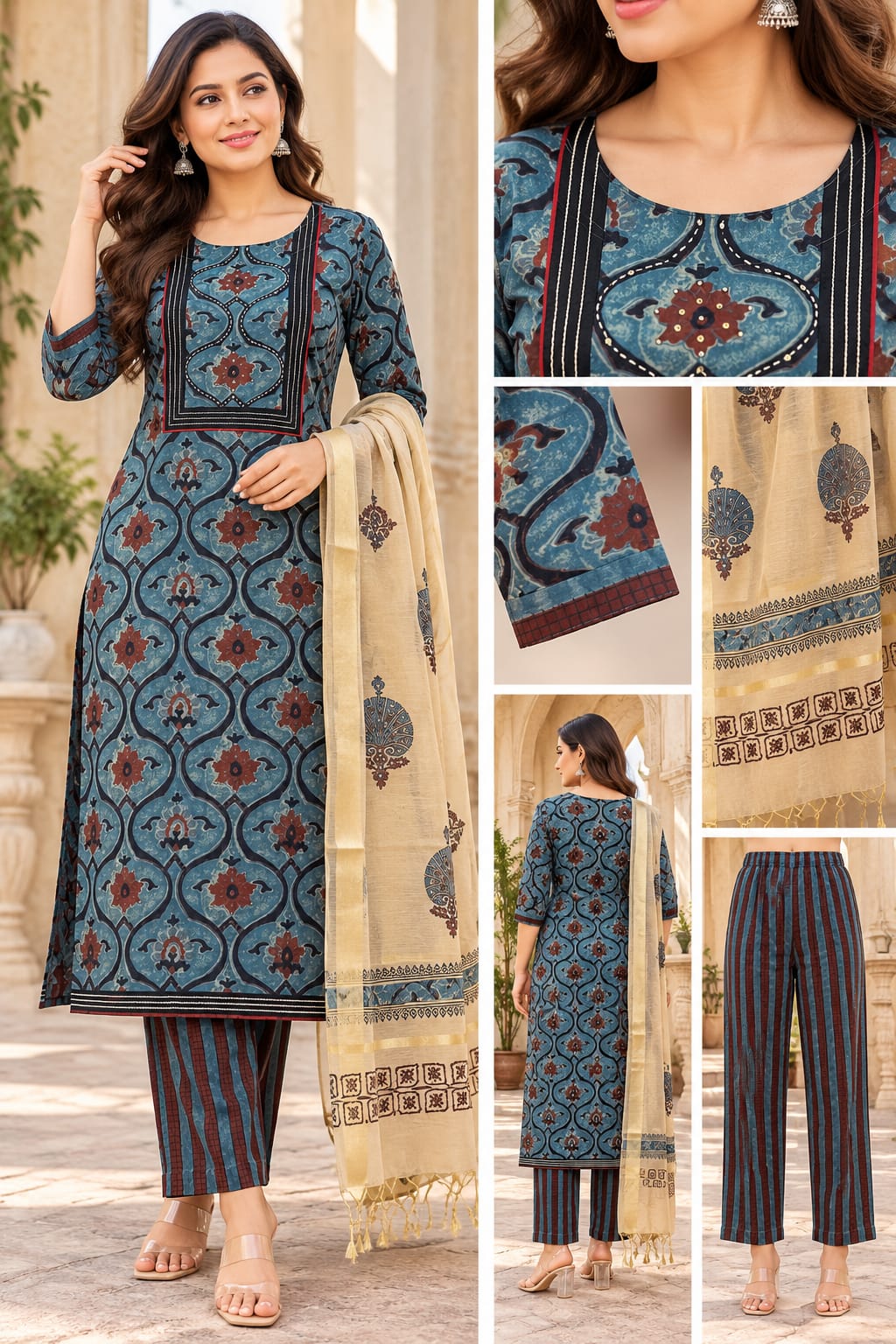 3 PC STYLE  (RS 1195 PER PIECE)  (BUNDLE OF 5) (M-3XL)