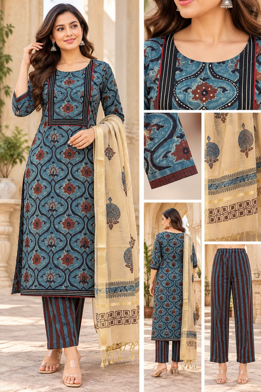 3 PC STYLE  (RS 1195 PER PIECE)  (BUNDLE OF 5) (M-3XL)