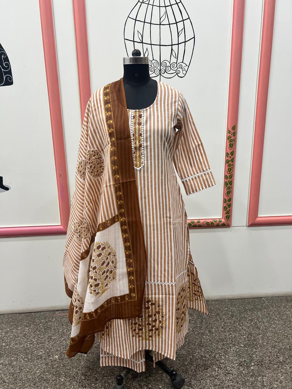 BEIGE 3 PC COTTON SET (RS 1095 PER PIECE) (BUNDLE OF 5) (M,L,XL,2XL,3XL)