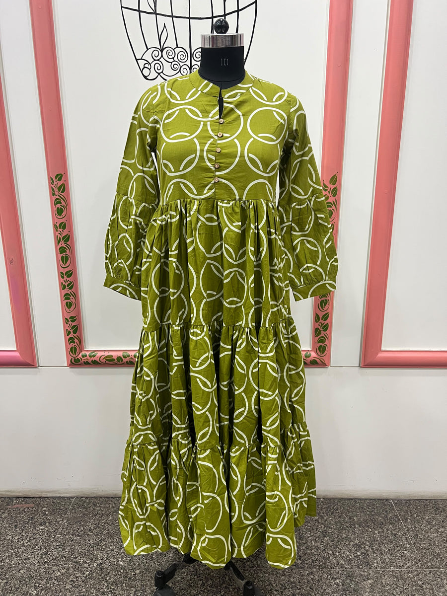 ONE PIECE DRESS GREEN (RS 995 PER PIECE) (BUNDLE OF 5) (S,M,L,XL,XXL)