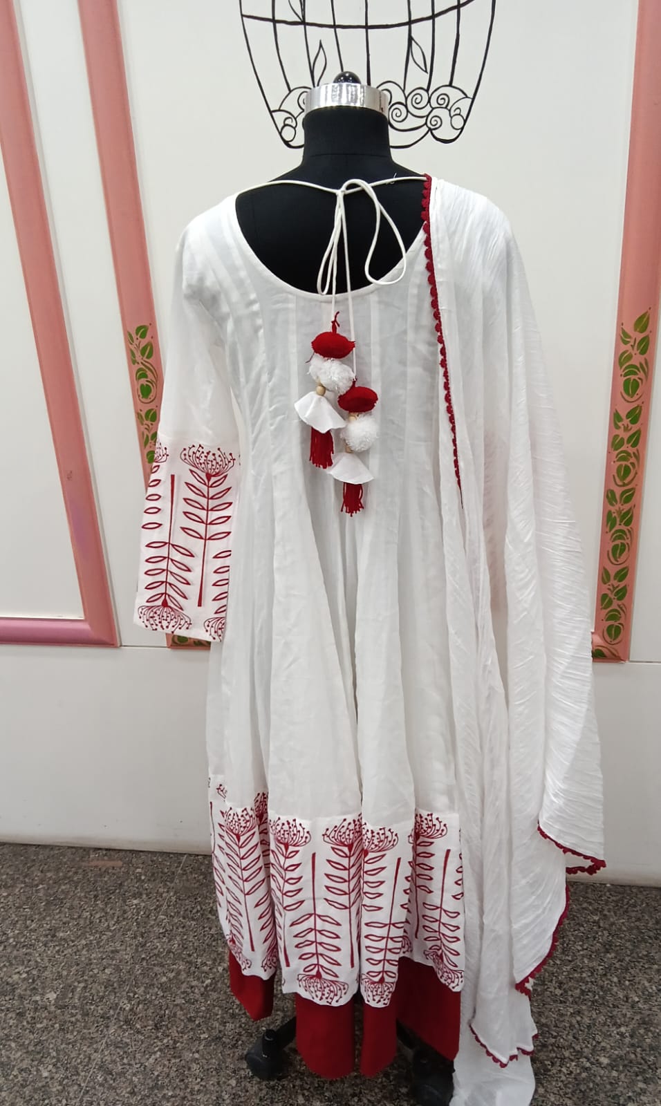 COTTON WHITE 3 PC SET GHERA STYLE (RS 2295 PER PIECE) (BUNDLE OF 5) (M,L,XL,XXL,3XL)