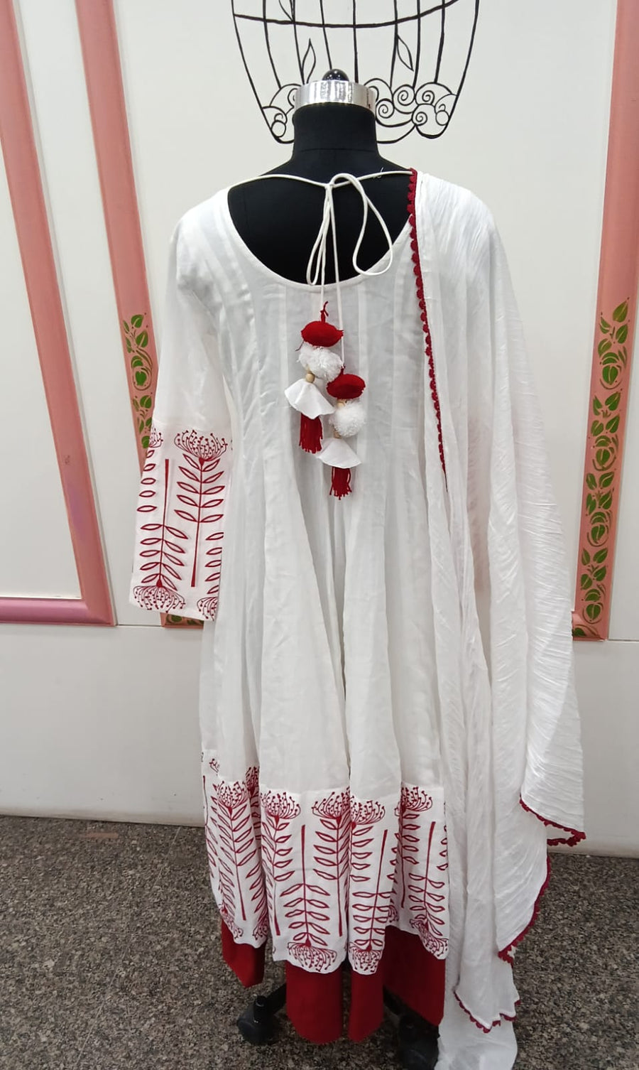 COTTON WHITE 3 PC SET GHERA STYLE (RS 2295 PER PIECE) (BUNDLE OF 5) (M,L,XL,XXL,3XL)